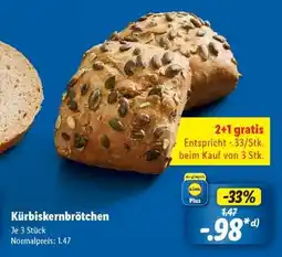 Lidl Kürbiskernbrötchen Angebot