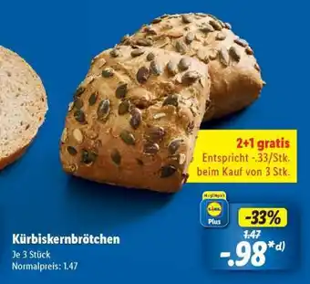 Lidl Kürbiskernbrötchen Angebot