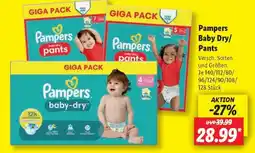Lidl PAMPERS Baby Dry Pants Angebot