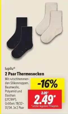 Lidl lupilu 2 Paar Thermosocken Angebot