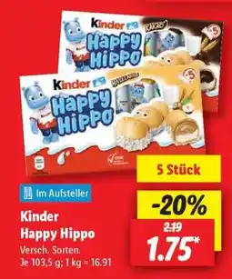 Lidl kinder Happy Hippo Angebot