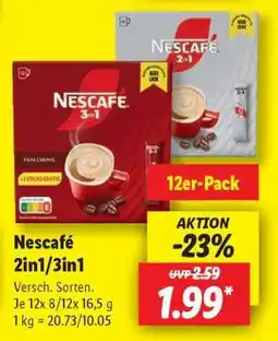 Lidl Nescafé 2in1/3in1 Angebot