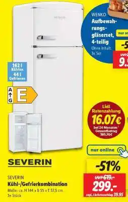 Lidl SEVERIN Kühl-/Gefrierkombination Angebot