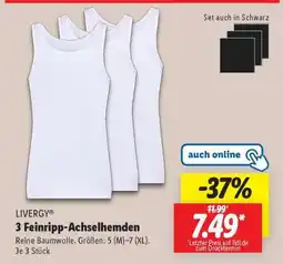 Lidl LIVERGY 3 Feinripp-Achselhemden Angebot