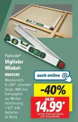 Lidl PARKSIDE Digitaler Winkelmesser Angebot