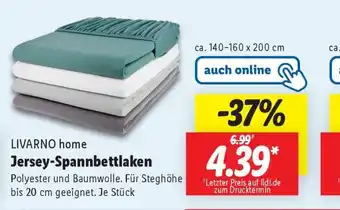 Lidl LIVARNO home Jersey-Spannbettlaken Angebot