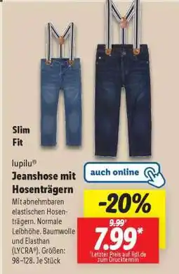 Lidl lupilu Jeanshose mit Hosenträgern Angebot