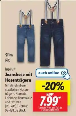 Lidl lupilu Jeanshose mit Hosenträgern Angebot
