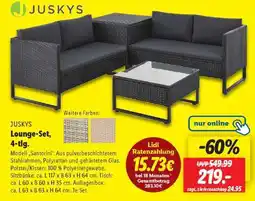 Lidl JUSKYS Lounge-Set, 4-tlg Angebot
