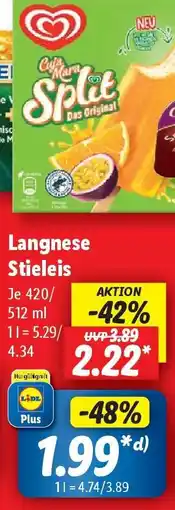 Lidl LANGNESE Stieleis Angebot