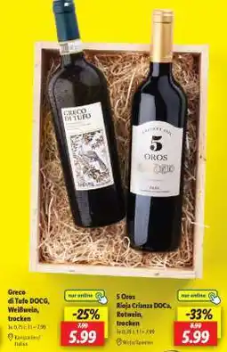Lidl Greco di Tufo DOCG, Weißwein, trocken Angebot