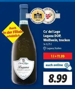 Lidl Ca’ del Lago Lugana DOP, Weißwein, trocken Angebot