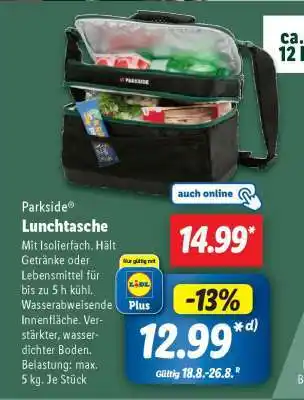 Lidl PARKSIDE Lunchtasche Angebot