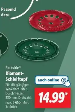 Lidl Parkside Diamant-Schleiftopf Angebot