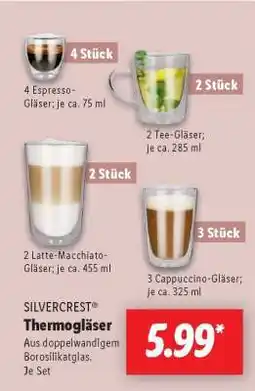 Lidl SILVERCREST Thermogläser Angebot