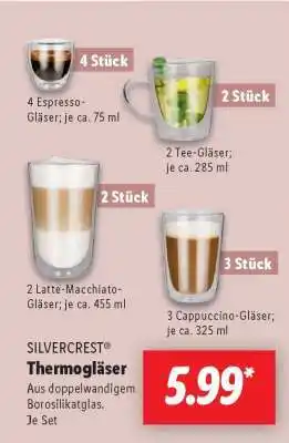 Lidl SILVERCREST Thermogläser Angebot