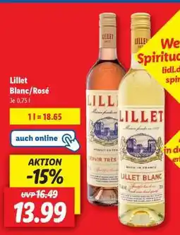 Lidl Lillet Blanc / Rosé Angebot