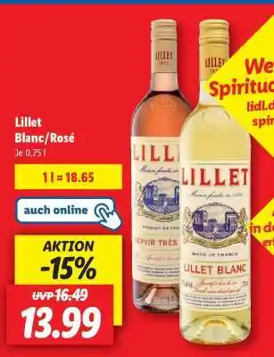 Lidl Lillet Blanc / Rosé Angebot