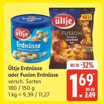 Edeka Ültje Erdnüsse oder Fusion Erdnüsse Angebot