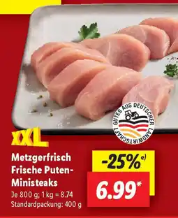 Lidl Metzgerfrisch Frische Puten-Ministeaks Angebot