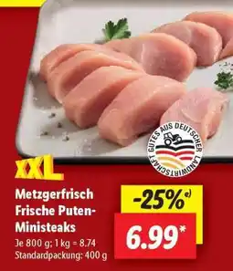 Lidl Metzgerfrisch Frische Puten-Ministeaks Angebot