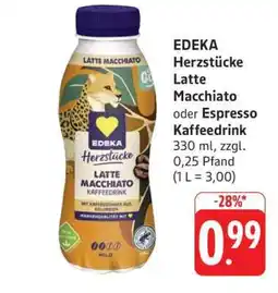 Edeka EDEKA Herzstücke Latte Macchiato oder Espresso Kaffeegetränk Angebot