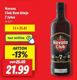Lidl Havana Club Rum Añejo 7 Jahre Angebot