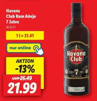 Lidl Havana Club Rum Añejo 7 Jahre Angebot