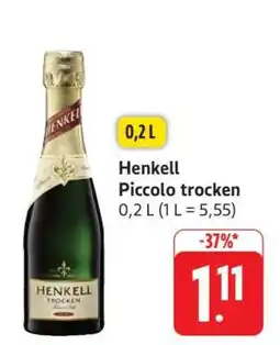 Edeka Henkell Piccolo trocken Angebot