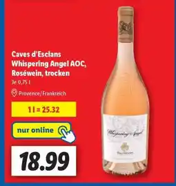 Lidl Caves d’Esclans Whispering Angel AOC, Roséwein, trocken Angebot