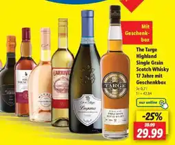 Lidl The Targe Highland Single Grain Scotch Whisky 17 Jahre mit Geschenkbox Angebot