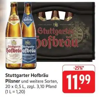 Edeka Stuttgarter Hofbräu Pilsner Angebot