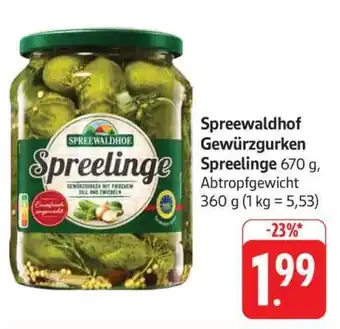 Edeka Spreewaldhof Gewürzgurken Spreelinge Angebot