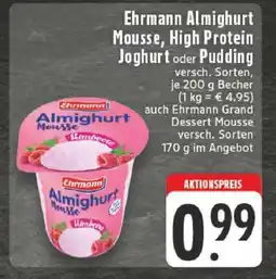 Edeka Ehrmann Almighurt Mousse, High Protein Joghurt oder Pudding Angebot