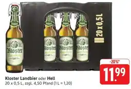 Edeka Kloster Landbier oder Hell Angebot
