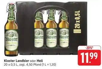 Edeka Kloster Landbier oder Hell Angebot
