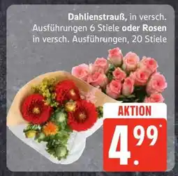 Edeka Dahlienstrauß oder Rosen Angebot