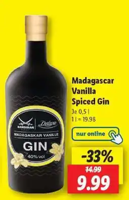 Lidl Madagascar Vanilla Spiced Gin Angebot