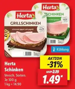 Lidl Herta Schinken Angebot