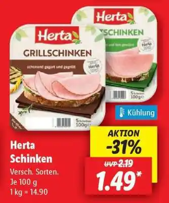Lidl Herta Schinken Angebot