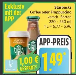 Edeka Starbucks Coffee oder Frappuccino Angebot