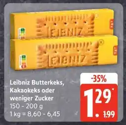 Edeka Leibniz Butterkeks, Kakaokeks oder weniger Zucker Angebot