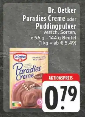 Edeka Dr. Oetker Paradies Creme oder Puddingpulver Angebot
