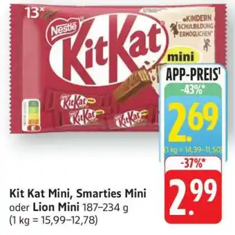 Edeka Kit Kat Mini, Smarties Mini, oder Lion Mini Angebot