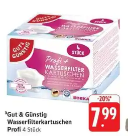 Edeka Gut & Günstig Wasserfilterkartuschen Profi 4 Stück Angebot