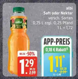Edeka Albi Saft oder Nektar Angebot