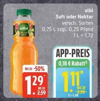 Edeka Albi Saft oder Nektar Angebot