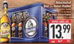 Edeka Mönchshof Bier oder Natur-Radler Angebot