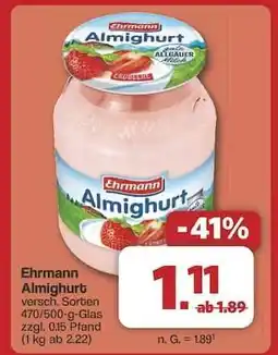 Famila Nord Ost EHRMANN Almighurt Angebot