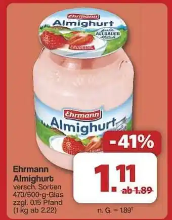 Famila Nord Ost EHRMANN Almighurt Angebot